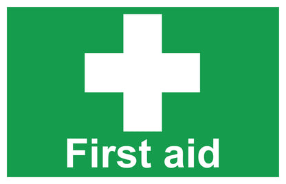 GLOBAL CARTELLO SEGNALETICO - first aid - Adesivo Extra Resistente, Pannello in Forex, Pannello In Alluminio