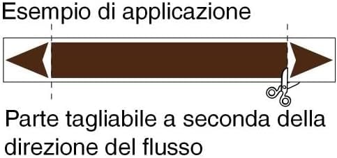 GLOBAL PACCO DA 10 ETICHETTE PER TUBAZIONI - ACQUA EMULSIONATA - Etichetta Autoadesiva Resistente