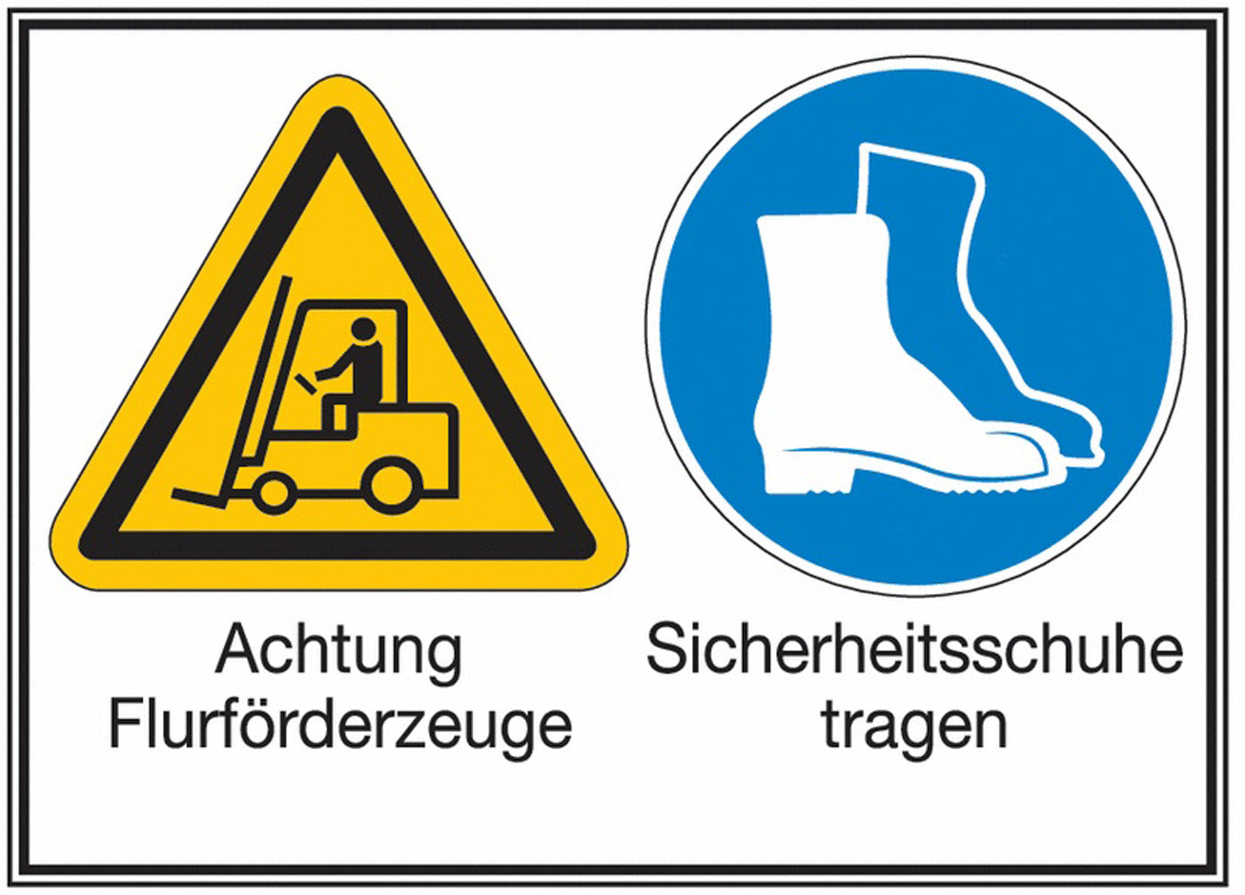 GLOBAL CARTELLO SEGNALETICO - lurförderzeuge Sicherheitsschuhe tragen - Mehr-Symbolschilder -  Adesivo Extra Resistente, Pannello in Forex, Pannello In Alluminio