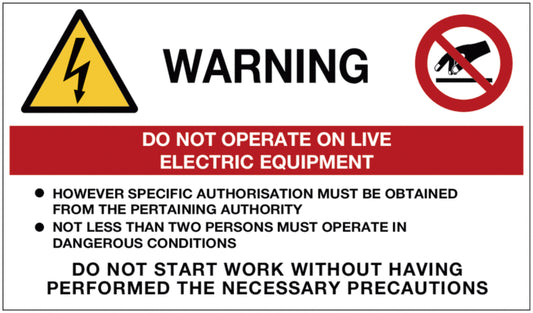 GLOBAL CARTELLO SEGNALETICO - pericolo elettrico - Warning - con testo in inglese - Adesivo Extra Resistente, Pannello in Forex, Pannello In Alluminio