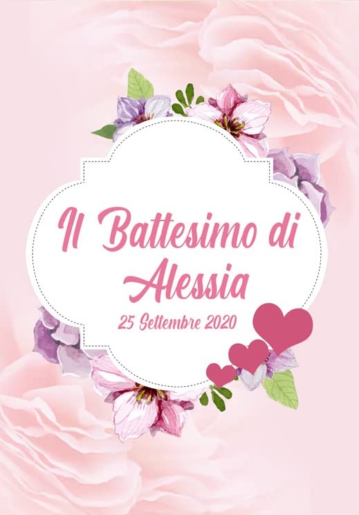 BANNER STRISCIONE BATTESIMO - Battesimo Flower - CON IL TUO NOME bimbo