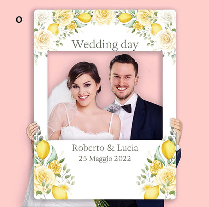 CORNICE WEDDING PERSONALIZZABILE CON NOMI E DATA - MODELLO O - CON STAMPA AD ALTA QUALITÁ