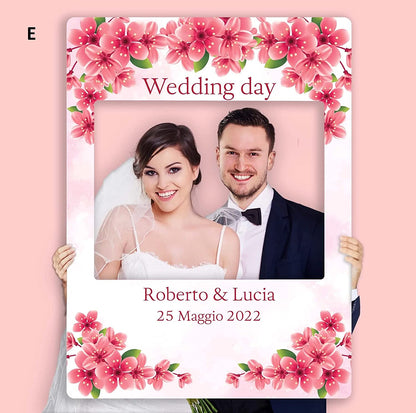 CORNICE WEDDING PERSONALIZZABILE CON NOMI E DATA - MODELLO E - CON STAMPA AD ALTA QUALITÁ