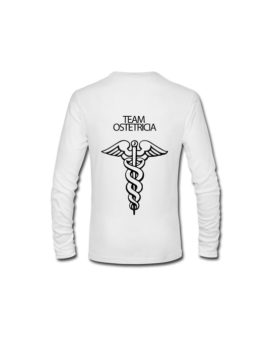 Felpa Girocollo Uomo o Donna Cotone Basic Super vestibilità Top qualità - Team Ostetricia - Personalizzata con Nome