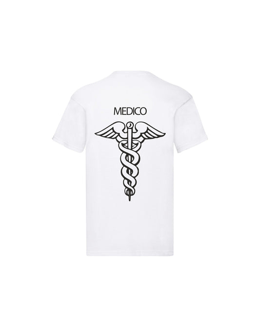 T-Shirt Uomo o Donna Cotone Basic Super vestibilità Top qualità - Ruolo di Medico Croce - Personalizzata con Nome