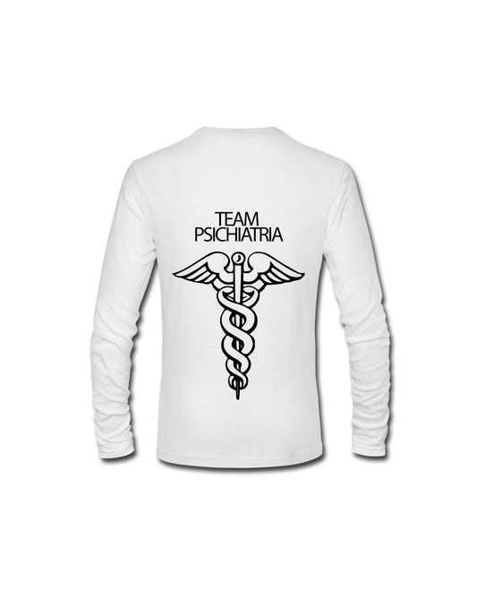 Felpa Girocollo Uomo o Donna Cotone Basic Super vestibilità Top qualità - Team psichiatria - Personalizzata con Nome