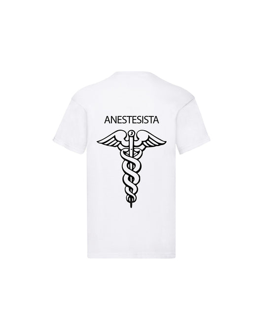 T-Shirt Uomo o Donna Cotone Basic Super vestibilità Top qualità - Ruolo anestesista  - Personalizzata con Nome