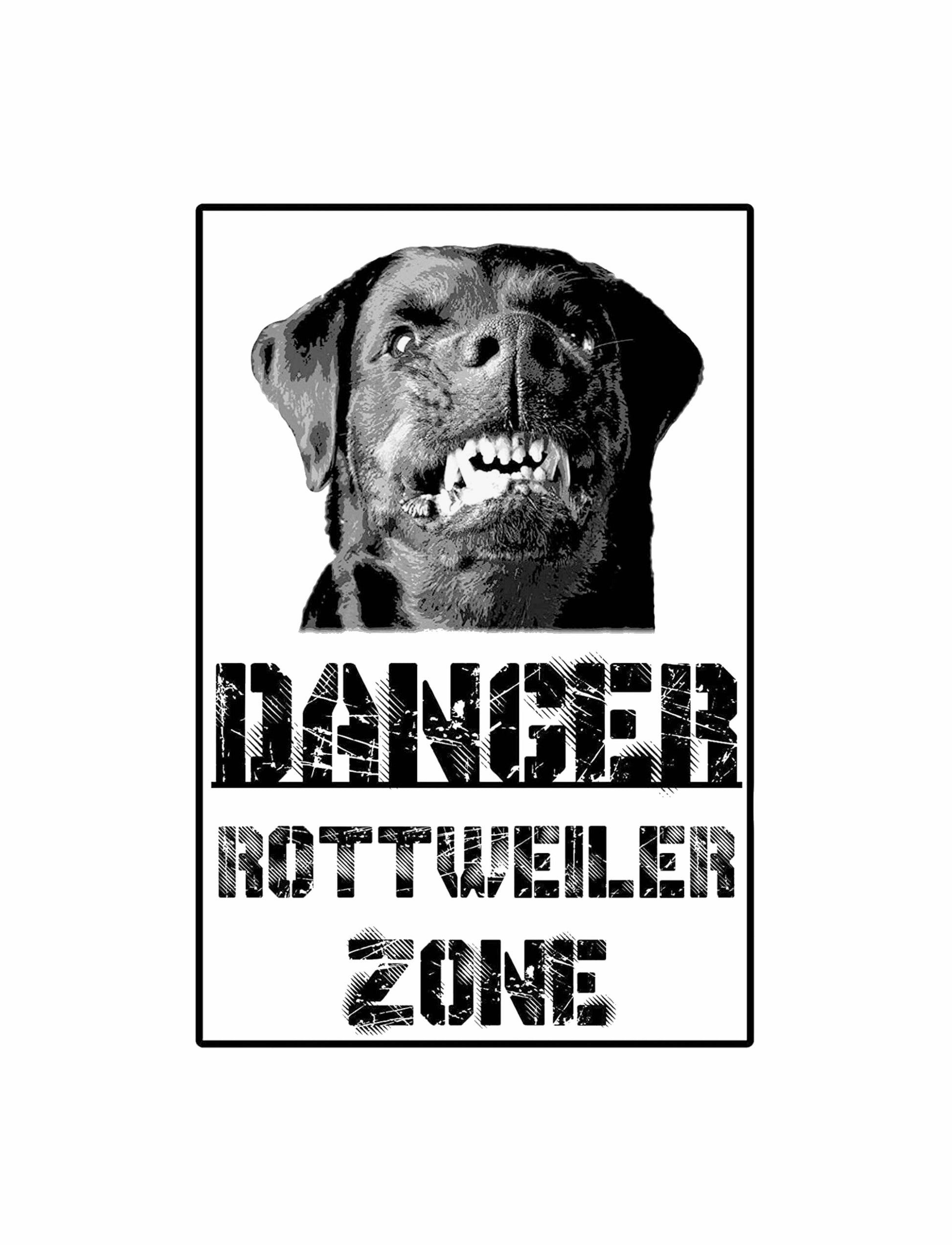 Cartello Attenti Al Cane Metallo Rottweiler