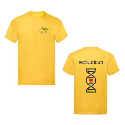 T-Shirt Uomo o Donna Cotone Basic Super vestibilità Top qualità - Biologo e Biologa Dna - Personalizzata con Nome