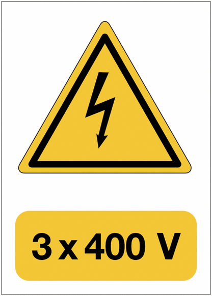 "Pericolo elettrico" - CARTELLO SEGNALETICO ISO 7010 in Adesivo Resistente, Pannello in Forex, Pannello In Alluminio o in Plexiglas