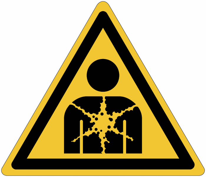 "Attenzione Sostanza o miscela che presenta un pericolo per la salute"- CARTELLO SEGNALETICO TRIANGOLO ISO 7010 - Adesivo Extra Resistente, Pannello in Forex, Pannello In Alluminio